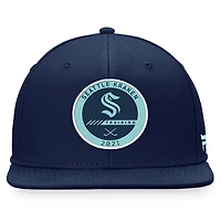 Seattle Kraken Navy 2022 Authentic Pro Training Camp Snapback Hat