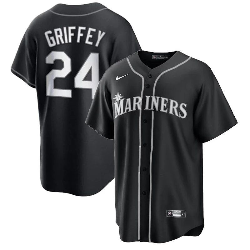 Seattle Mariners Ken Griffey Jr. Nike Black & White Jersey