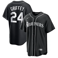 Seattle Mariners Ken Griffey Jr. Nike Black & White Jersey