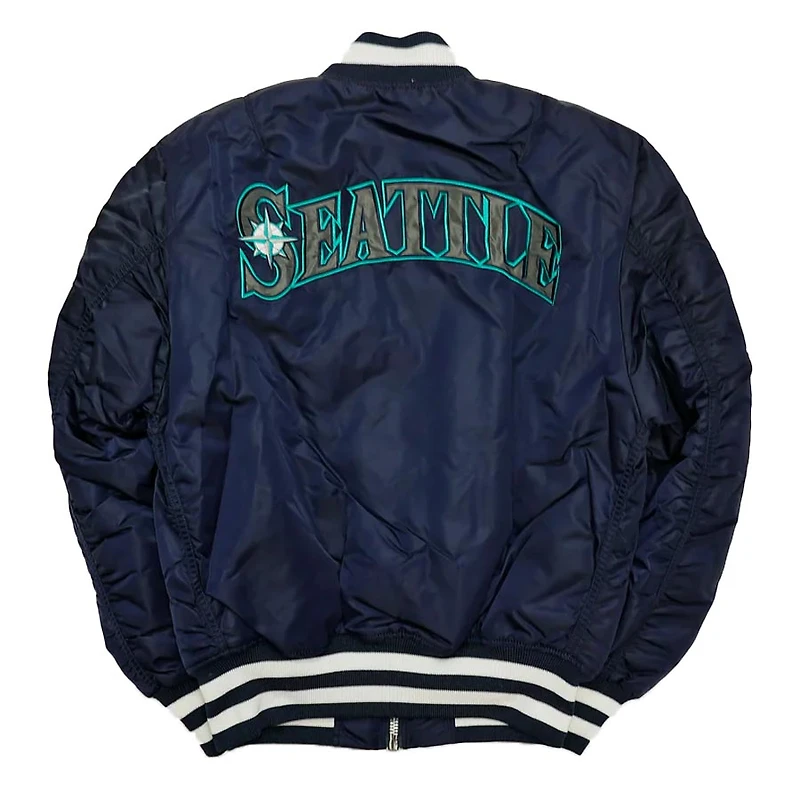 Seattle Mariners x Alpha Industries MA-1 New Era Navy Reversible Bomber Jacket