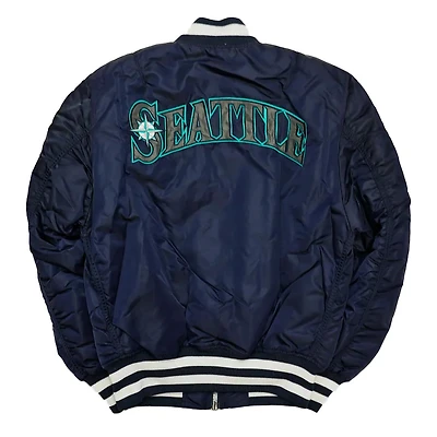 Seattle Mariners x Alpha Industries MA-1 New Era Navy Reversible Bomber Jacket