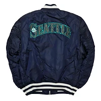 Seattle Mariners x Alpha Industries MA-1 New Era Navy Reversible Bomber Jacket