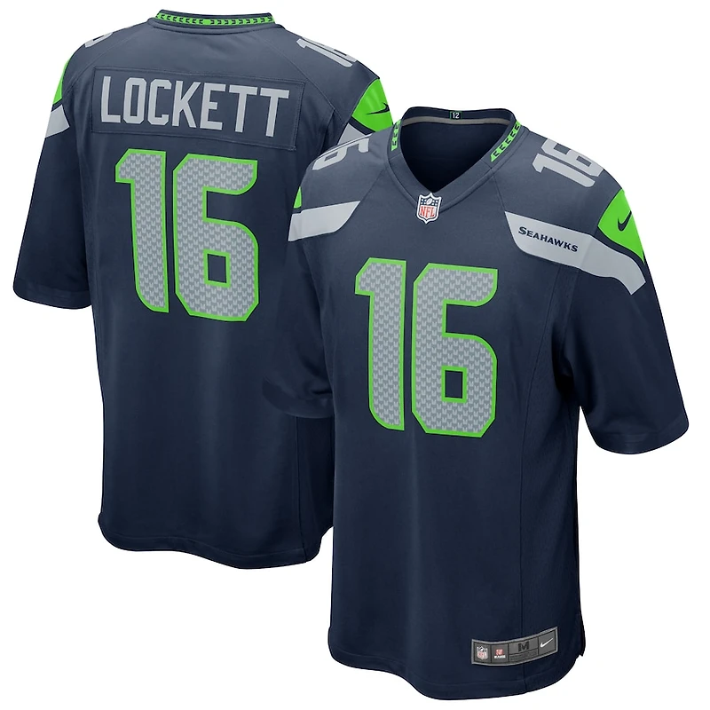 Seattle Seahawks Tyler Lockett Navy Nike Game Jersey