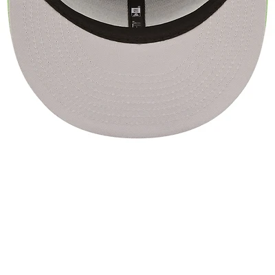 Seattle Seahawks Team Script Navy Neon Green 9FIFTY Snapback Hat