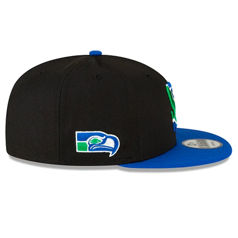 Seattle Seahawks City Originals Black Royal New Era 9FIFTY Snapback Hat