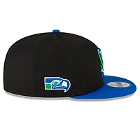 Seattle Seahawks City Originals Black Royal New Era 9FIFTY Snapback Hat