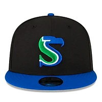 Seattle Seahawks City Originals Black Royal New Era 9FIFTY Snapback Hat