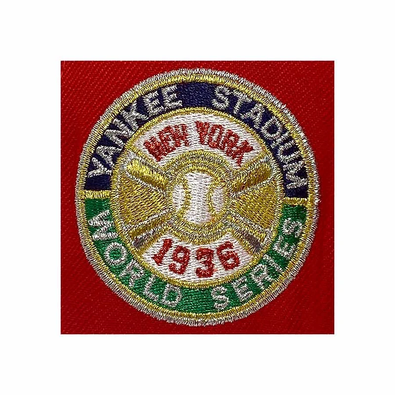New York Yankees Red and Navy Metallic Pack 1936 World Series Patch Green UV Era 59Fifty Fitted Hat