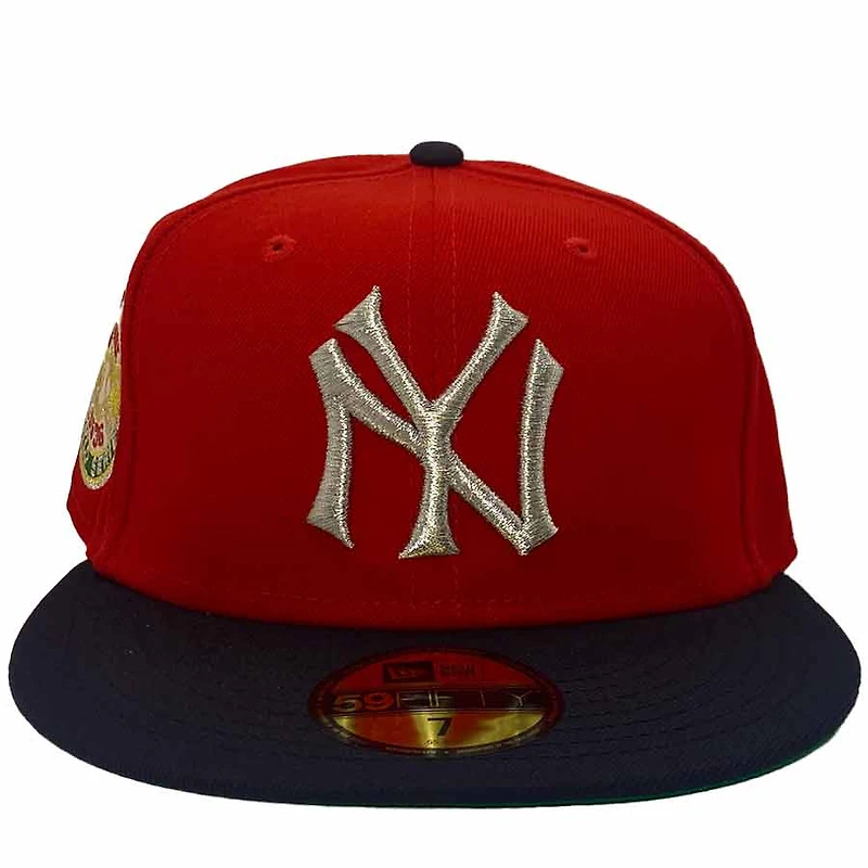 New York Yankees Red and Navy Metallic Pack 1936 World Series Patch Green UV Era 59Fifty Fitted Hat