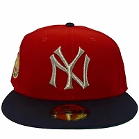 New York Yankees Red and Navy Metallic Pack 1936 World Series Patch Green UV Era 59Fifty Fitted Hat