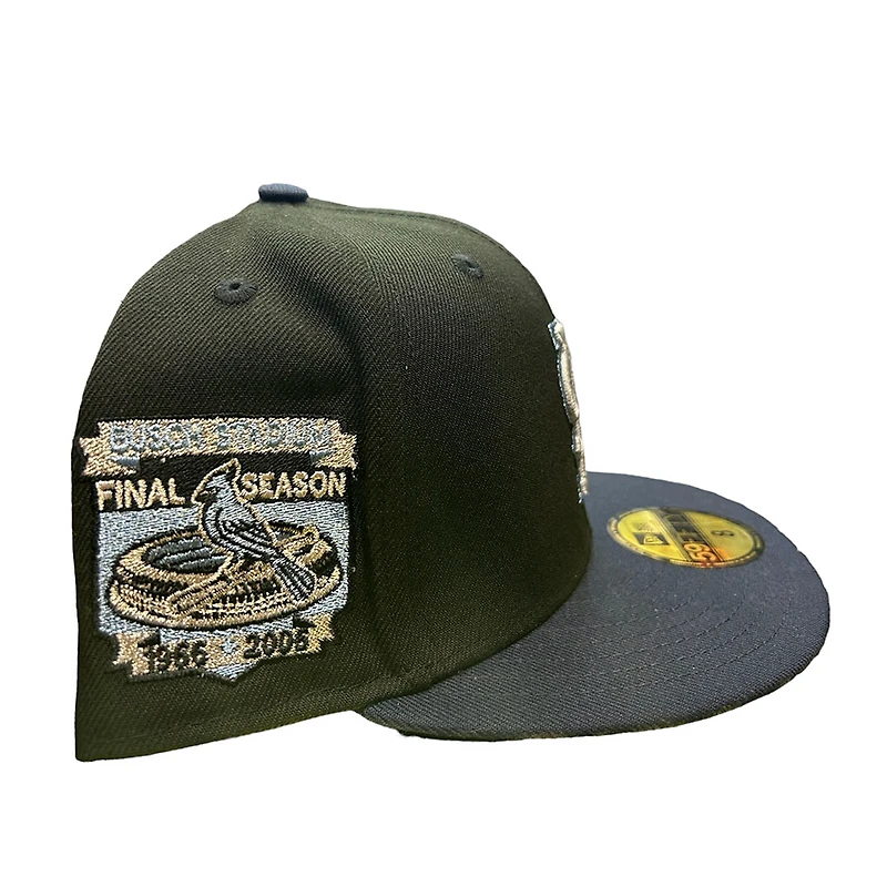 St. Louis Cardinals Black Navy Two Tone Busch Stadium Patch Gray UV New Era 59FIFTY Fitted Hat