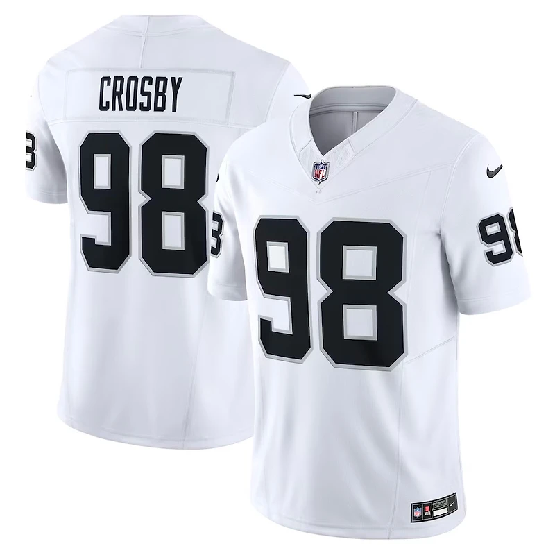 Las Vegas Raiders Maxx Crosby White Nike Vapor F.U.S.E Limited Jersey