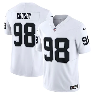Las Vegas Raiders Maxx Crosby White Nike Vapor F.U.S.E Limited Jersey