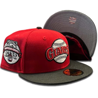 San Francisco Giants Black Red Two Tone Year 1984 ASG Patch Gray UV New Era 59FIFTY Fitted Hat