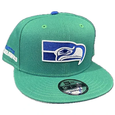 Seattle Seahawks Kelly Green Historic Throwback Custom New Era 9FIFTY Snapback Hat
