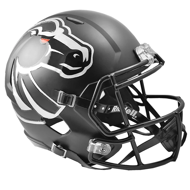 Boise State Broncos Matte Black Riddell Speed Full Size Replica Helmet