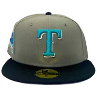Texas Rangers Gray and Black "Metallic Pack" Final Season at Globe Life Field Patch UV New Era 59Fifty Fitted Hat