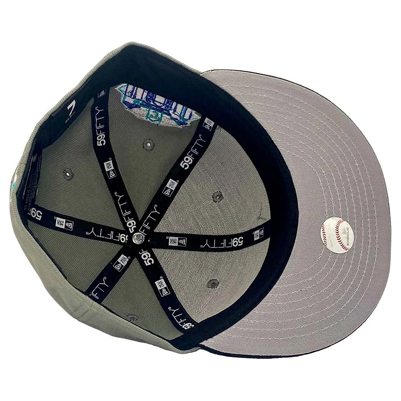Texas Rangers Gray and Black "Metallic Pack" Final Season at Globe Life Field Patch UV New Era 59Fifty Fitted Hat