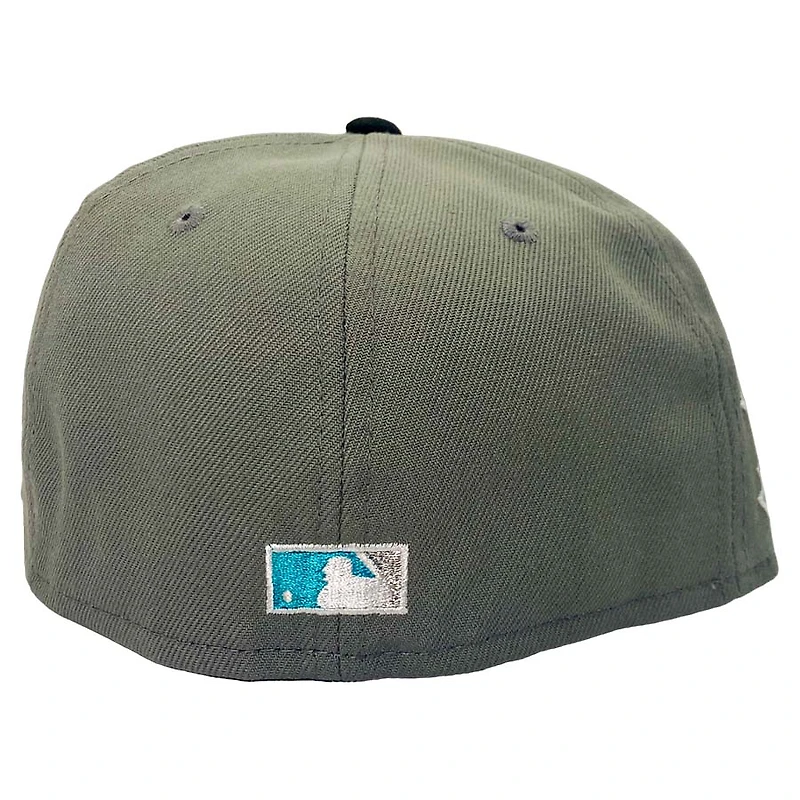 Texas Rangers Gray and Black "Metallic Pack" Final Season at Globe Life Field Patch UV New Era 59Fifty Fitted Hat