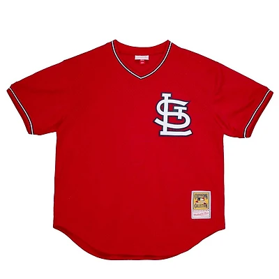 St. Louis Cardinals Ozzie Smith Red 1996 Mitchell & Ness Pullover Jersey