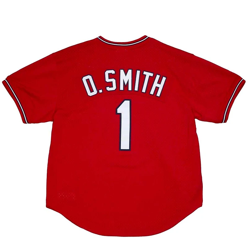 St. Louis Cardinals Ozzie Smith Red 1996 Mitchell & Ness Pullover Jersey