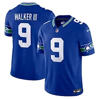 Seattle Seahawks Kenneth Walker III Royal Blue Retro Throwback Nike Vapor F.U.S.E Limited Jersey