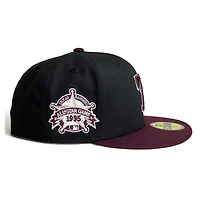 Texas Rangers Black Maroon Two Tone 1995 ASG Patch Gray UV New Era 59FIFTY Fitted Hat