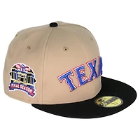 Texas Rangers Cyber Monday Camel Brown Black Final Season Patch Gray UV 59FIFTY Fitted Hat