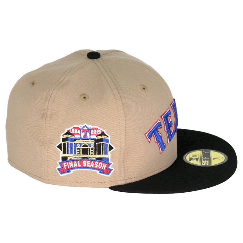 Texas Rangers Cyber Monday Camel Brown Black Final Season Patch Gray UV 59FIFTY Fitted Hat