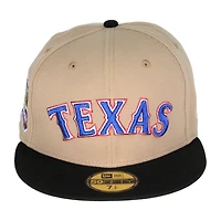 Texas Rangers Cyber Monday Camel Brown Black Final Season Patch Gray UV 59FIFTY Fitted Hat