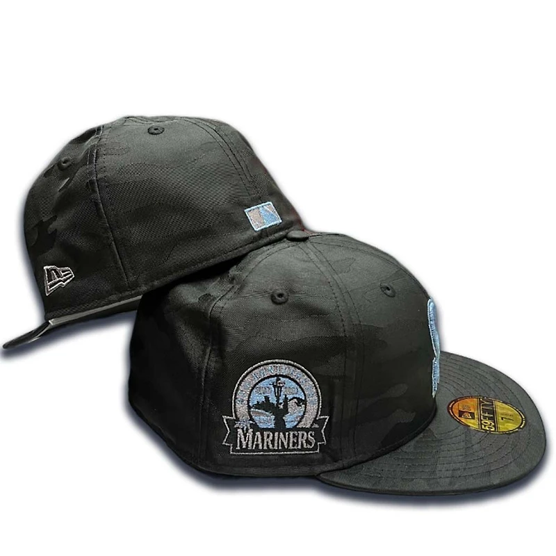 Seattle Mariners Black Camo 30th Anniversary Patch Dark Gray UV 59FIFTY Fitted Hat
