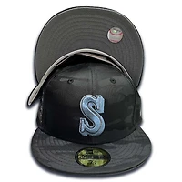 Seattle Mariners Black Camo 30th Anniversary Patch Dark Gray UV 59FIFTY Fitted Hat