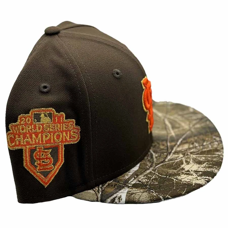 St. Louis Cardinals Brown and Camo Two Tone 2011 World Series Champions Patch Gray UV New Era 59FIFTY Fitted Hat