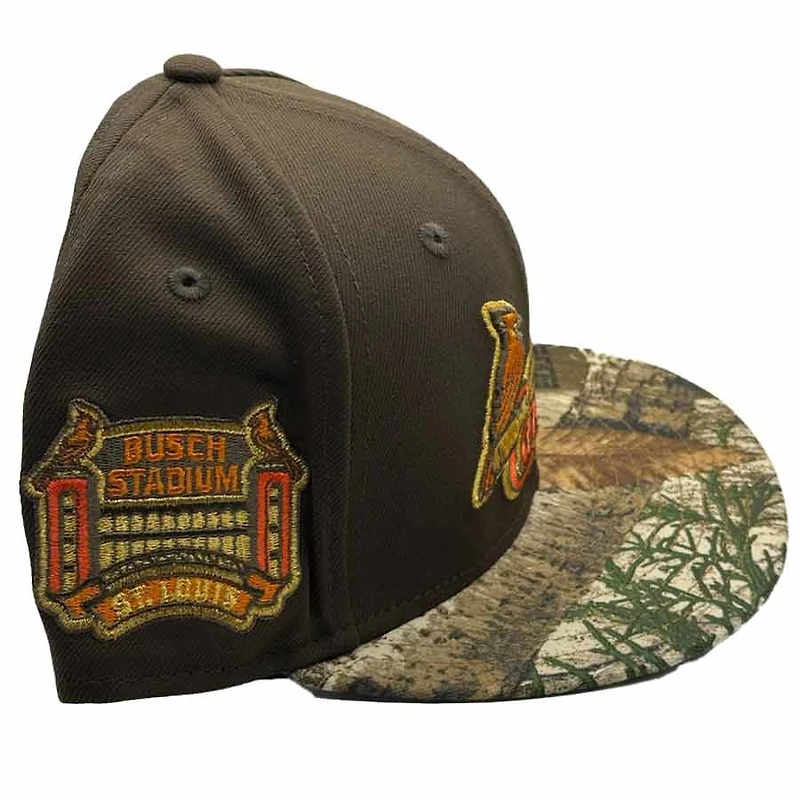 St. Louis Cardinals Brown and Camo Two Tone Busch Stadium Patch Gray UV New Era 59FIFTY Fitted Hat