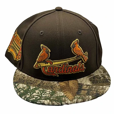 St. Louis Cardinals Brown and Camo Two Tone Busch Stadium Patch Gray UV New Era 59FIFTY Fitted Hat