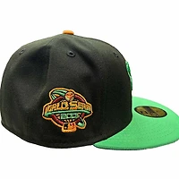 Arizona Diamondbacks Black Green Two Tone Nobatty x King 2000 World Series Patch UV New Era 59FIFTY Fitted Hat