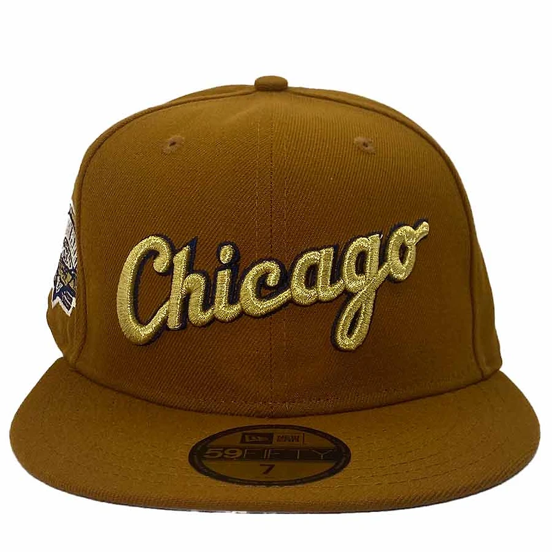 Chicago White Sox Brown Coast To Pack Commiskey Park Inaugural Season Patch Gray UV New Era 59Fifty Fitted Hat