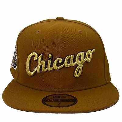 Chicago White Sox Brown Coast To Pack Commiskey Park Inaugural Season Patch Gray UV New Era 59Fifty Fitted Hat