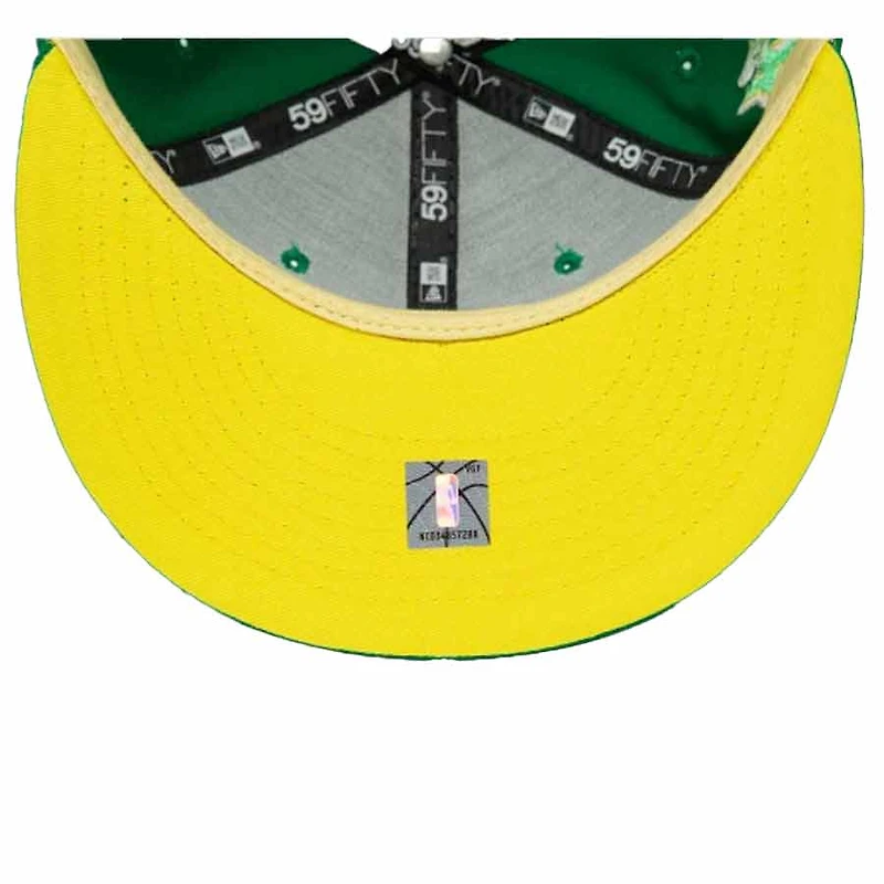 Boston Celtics Green 17x World Champions Patch Yellow UV New Era 59FIFTY Fitted Hat