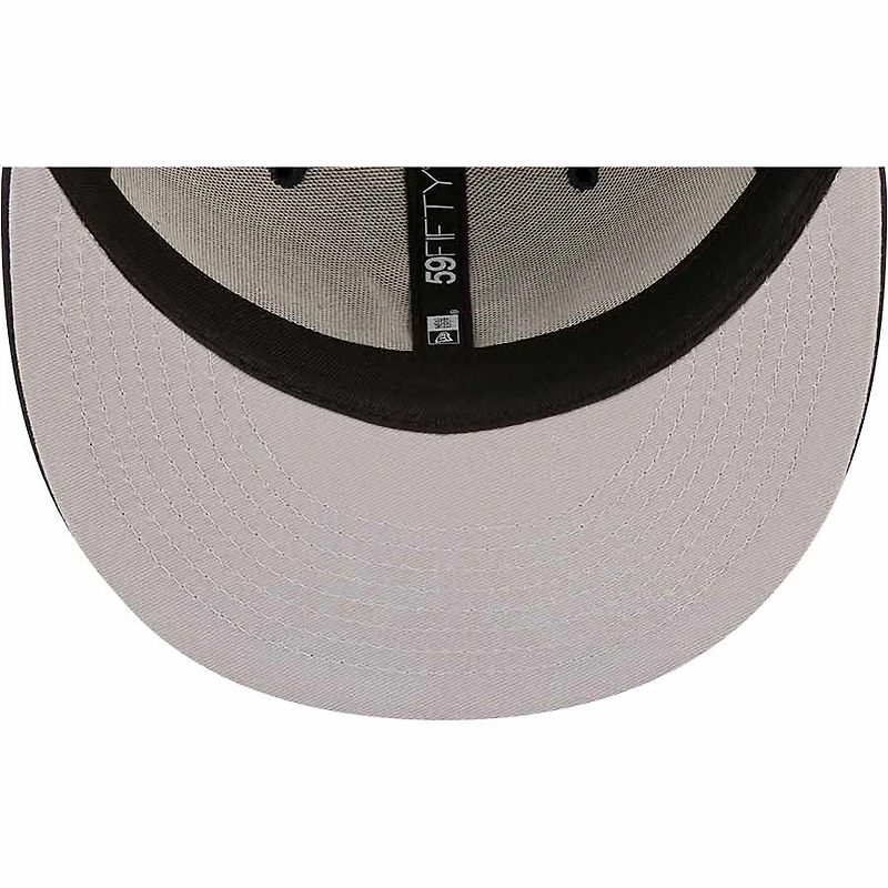 New York Yankees Navy Multiple World Series Champions Patch Gray UV Era 59FIFTY Fitted Hat