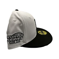 Boston Red Sox White Black Two Tone 2004 World Series Patch UV 59FIFTY Fitted Hat