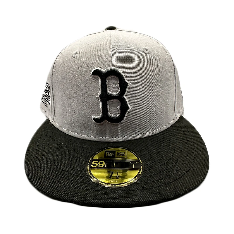 Boston Red Sox White Black Two Tone 2004 World Series Patch UV 59FIFTY Fitted Hat