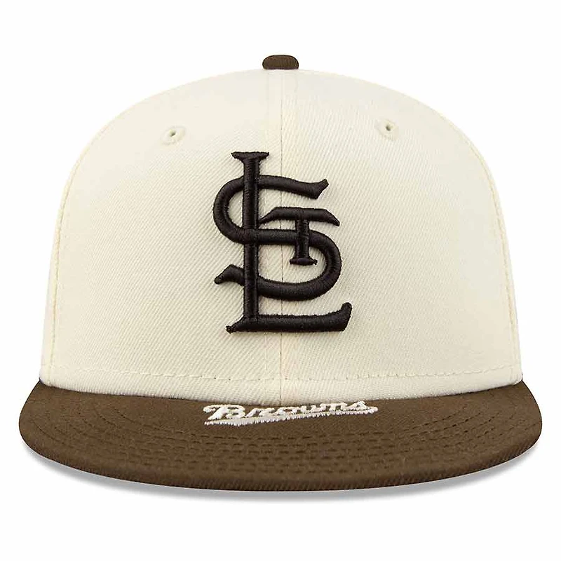 St. Louis Cardinals Cream Brown Two Tone On Deck Gray UV New Era 59FIFTY Fitted Hat