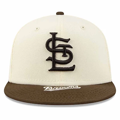 St. Louis Cardinals Cream Brown Two Tone On Deck Gray UV New Era 59FIFTY Fitted Hat