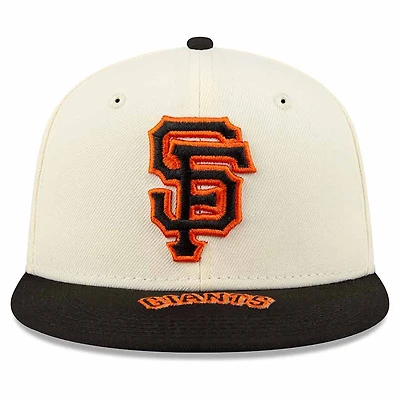 San Francisco Giants Cream Black Two Tone On Deck Gray UV New Era 59FIFTY Fitted Hat