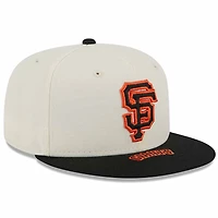 San Francisco Giants Cream Black Two Tone On Deck Gray UV New Era 59FIFTY Fitted Hat