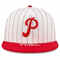 Philadelphia Phillies Pin Stripe Red Two Tone Visor Hit Gray UV New Era 59FIFTY Fitted Hat
