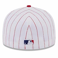 Philadelphia Phillies Pin Stripe Red Two Tone Visor Hit Gray UV New Era 59FIFTY Fitted Hat