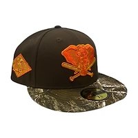 Oakland Athletics Brown Fall Vibes Pack 25th Anniversary Patch Gray UV New Era 59FIFTY Fitted Hat
