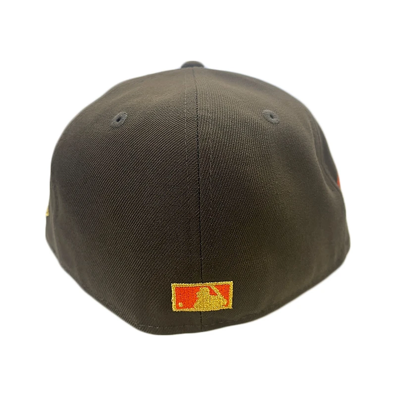 Oakland Athletics Brown Fall Vibes Pack 25th Anniversary Patch Gray UV New Era 59FIFTY Fitted Hat